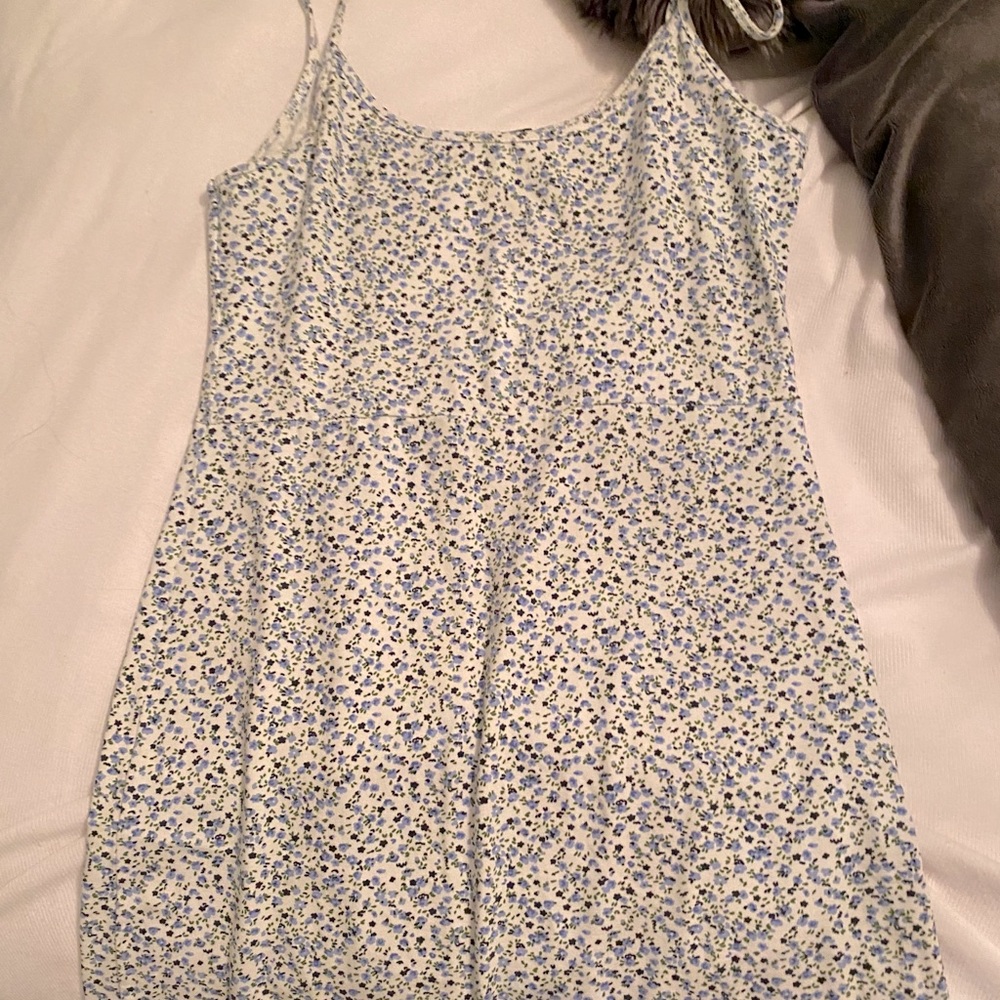 rare brand melville floral blue dress